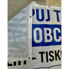 Tisk kvalitní Mesh banner 1440 DPI - Ovařený s očkama